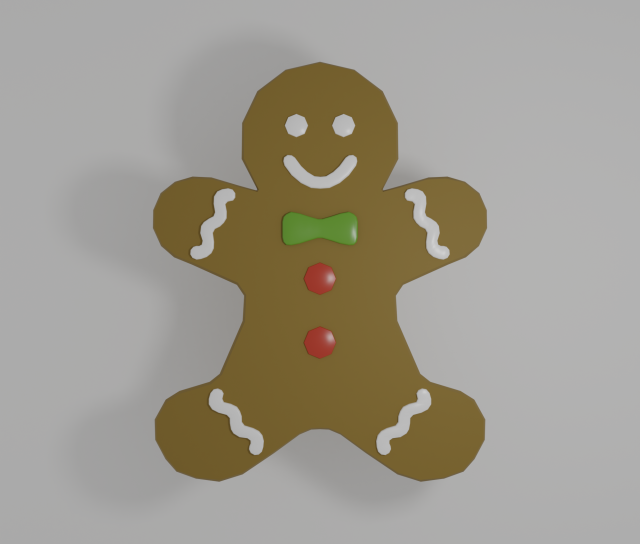 Gingerbread man 3D 모델 .c4d .max .obj .3ds .fbx .stl .blend 