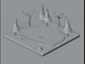 Ice rink Modello 3D