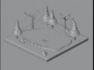 Ice rink 3D Model