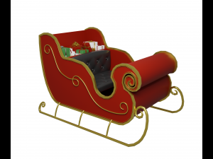Santas sleigh 3Dモデル
