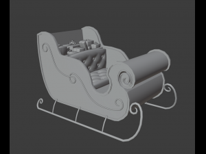 Santas sleigh Model 3D