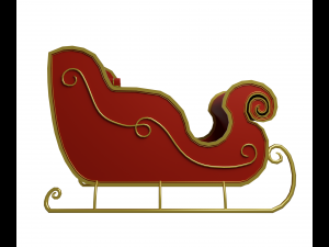 Santas sleigh Model 3D