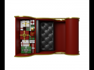 Santas sleigh Model 3D