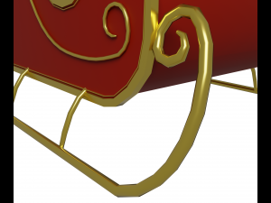 Santas sleigh Model 3D