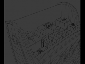 Santas sleigh Model 3D