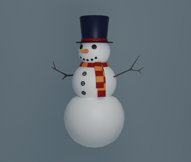 Snowman 3D 模型 .c4d .max .obj .3ds .fbx .stl .blend 