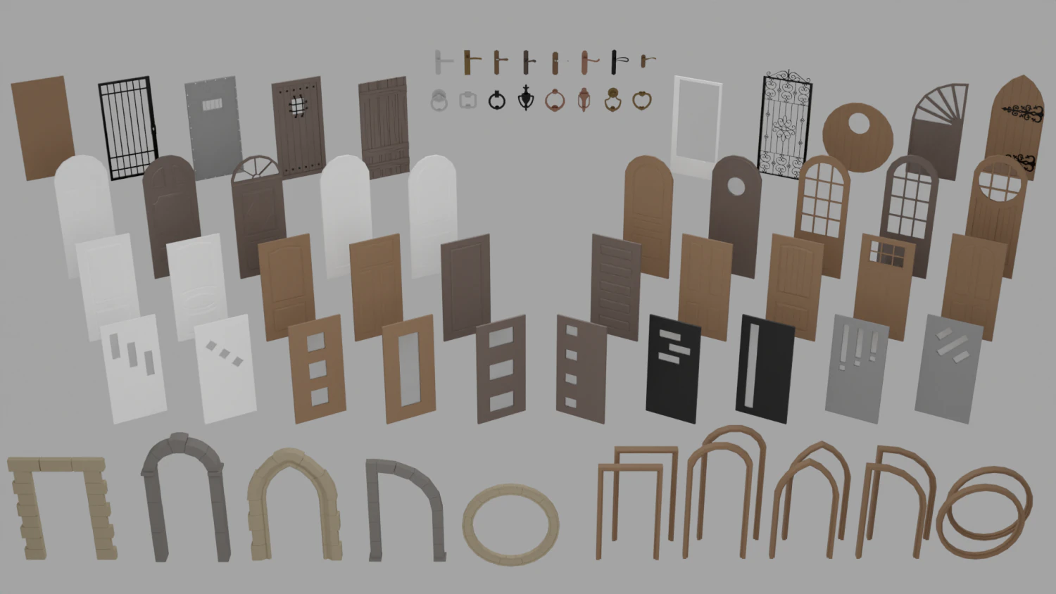 Door pack 3D Model .c4d .max .obj .3ds .fbx .stl .blend