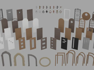 Pakiet drzwi Model 3D