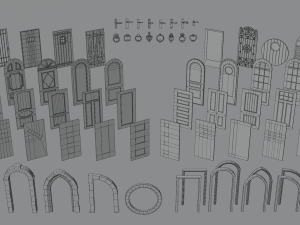 Door pack Modèle 3D