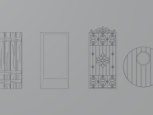 Door pack Modèle 3D