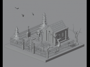 Cemetery 3D-Modell