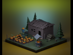 Pumpkin field 3D Model