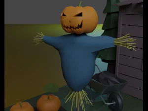 Pumpkin field 3D Model