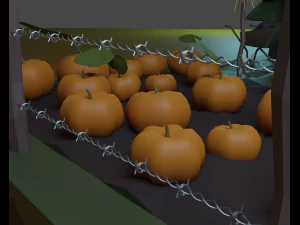 Pumpkin field 3D Model