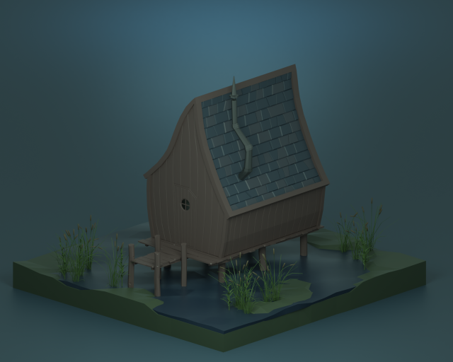 Witch house 3D Модель .c4d .max .obj .3ds .fbx .stl .blend 