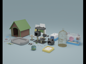 Pet accessories 3D Model