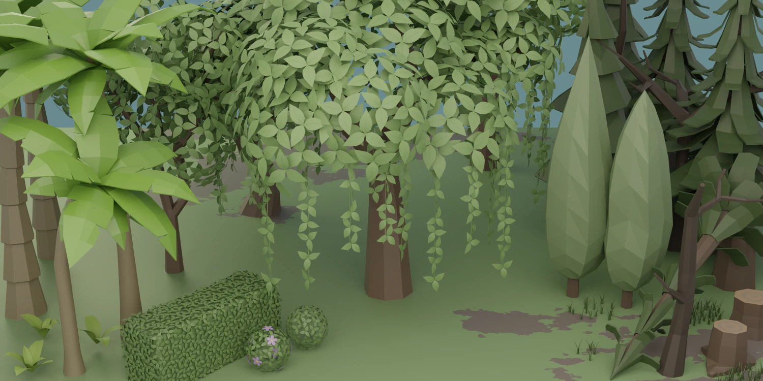 Vegetation pack 3D Model .c4d .max .obj .3ds .fbx .stl .blend 