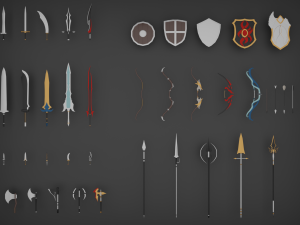 Weapon pack Modelo 3D