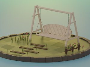 Swinging bench Modelo 3D
