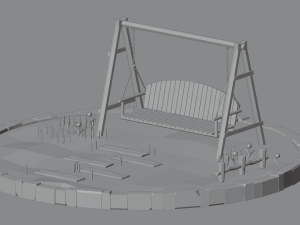 Swinging bench Modelo 3D