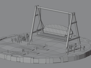 Swinging bench Modelo 3D