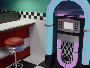 American diner 3D Model