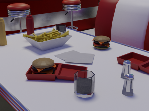 American diner 3D Model