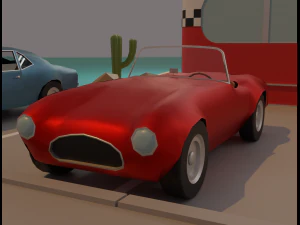 American diner exterior 3D Model