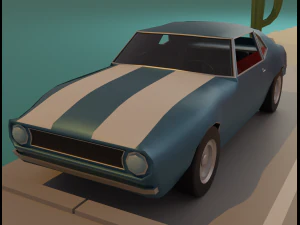 American diner exterior 3D Model