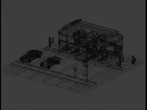 American diner - Full version 3D Model