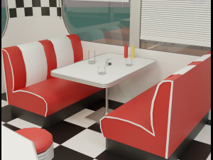 American diner - Full version 3D Model