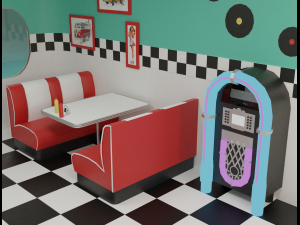 American diner - Full version 3D Model