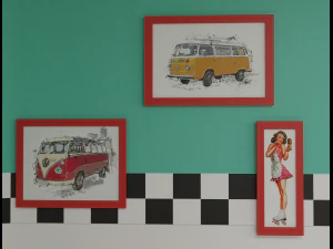 American diner - Full version 3D Model