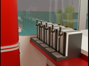 American diner - Full version 3D Model