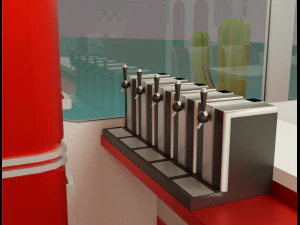 American diner - Full version 3D Model