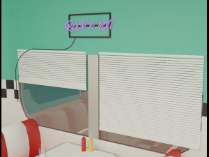 American diner - Full version 3D Model