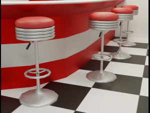 American diner - Full version 3D Model