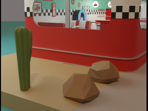 American diner - Full version 3D Model