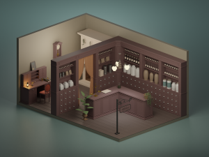 Apothecary 3D-Modell