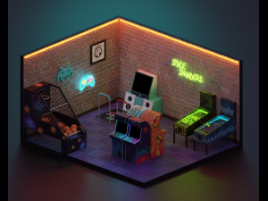 Arcade room 3Dモデル