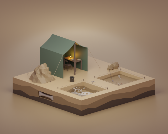 Archaeological site Modello 3D .c4d .max .obj .3ds .fbx .stl .blend 