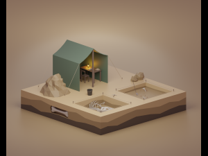 Archaeological site Model 3D