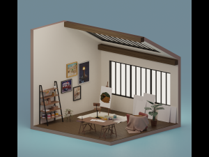 Artists studio 3D Model