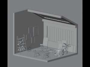 Artists studio Modello 3D