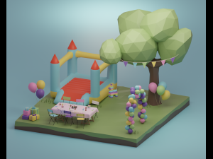 Birthday party 3D Модель