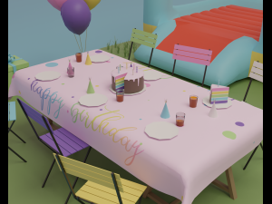 Birthday party 3D Модель