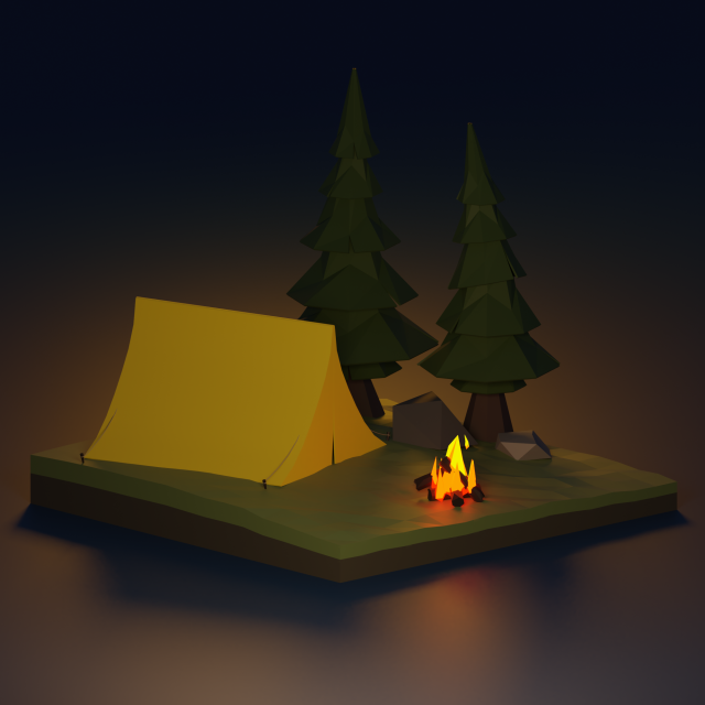Camping 3Dモデル .c4d .max .obj .3ds .fbx .stl .blend