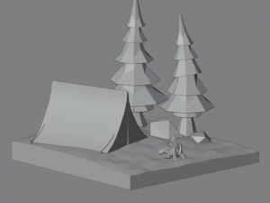 Camping Modèle 3D