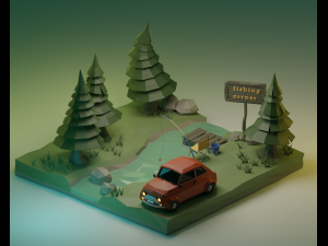 Fishing corner 3D Model