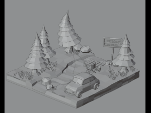 Fishing corner 3D 模型